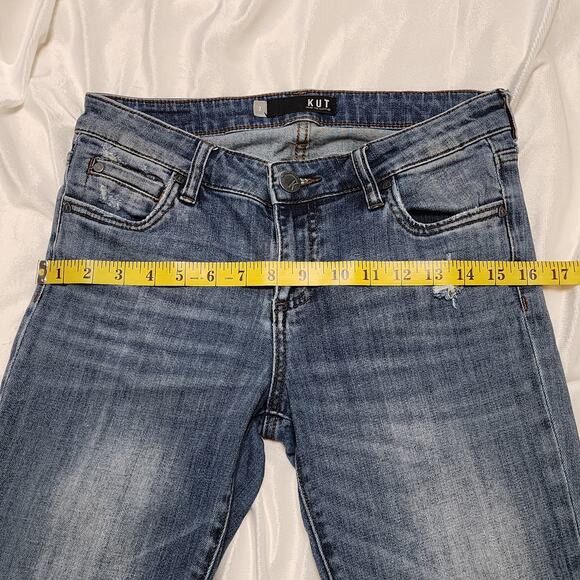 KUT from the Kloth Catherine Mid-Rise Distressed Boyfriend Jeans, Size 2 - Picture 5 of 7